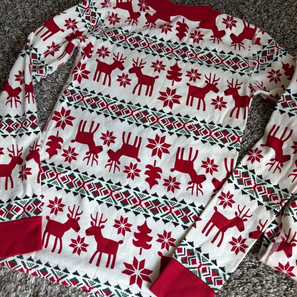 Hanna andersson deer pajama set Christmas holiday size 10 youth - Picture 3 of 5